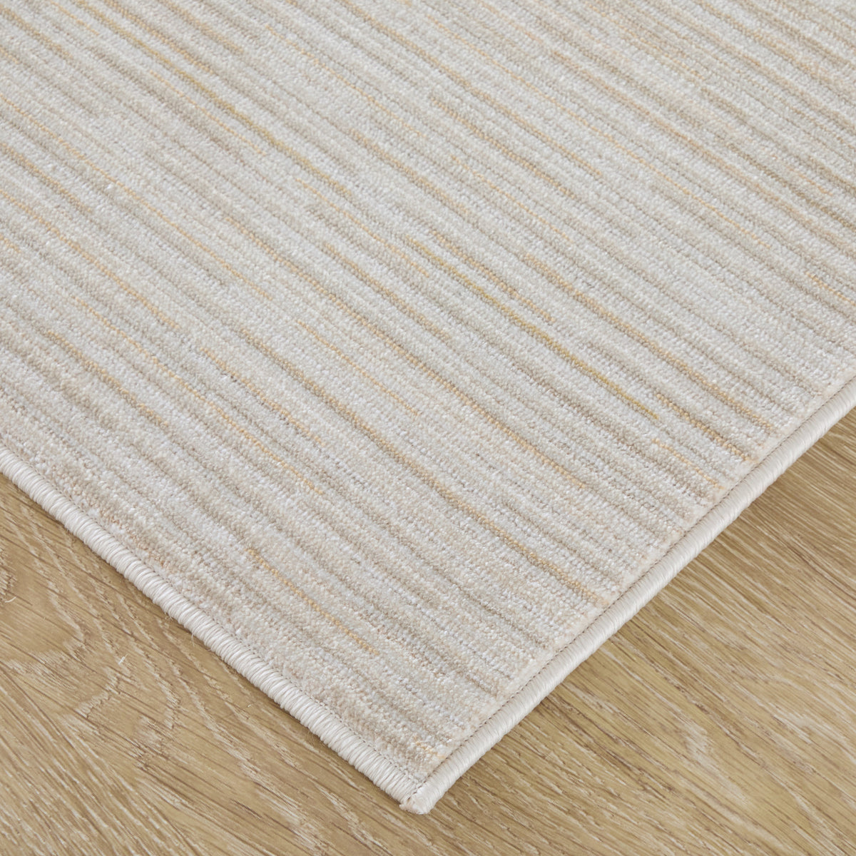 Priestley Modern Solid/Stripes Ivory - Feizy Rug
