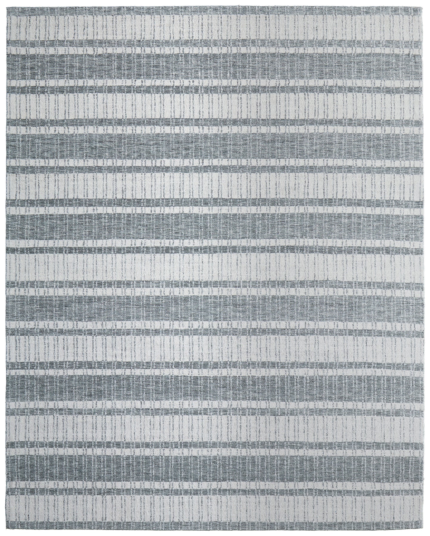 Aberdeen Modern/Casual Stripes/Geometric Gray/White - Feizy Rug