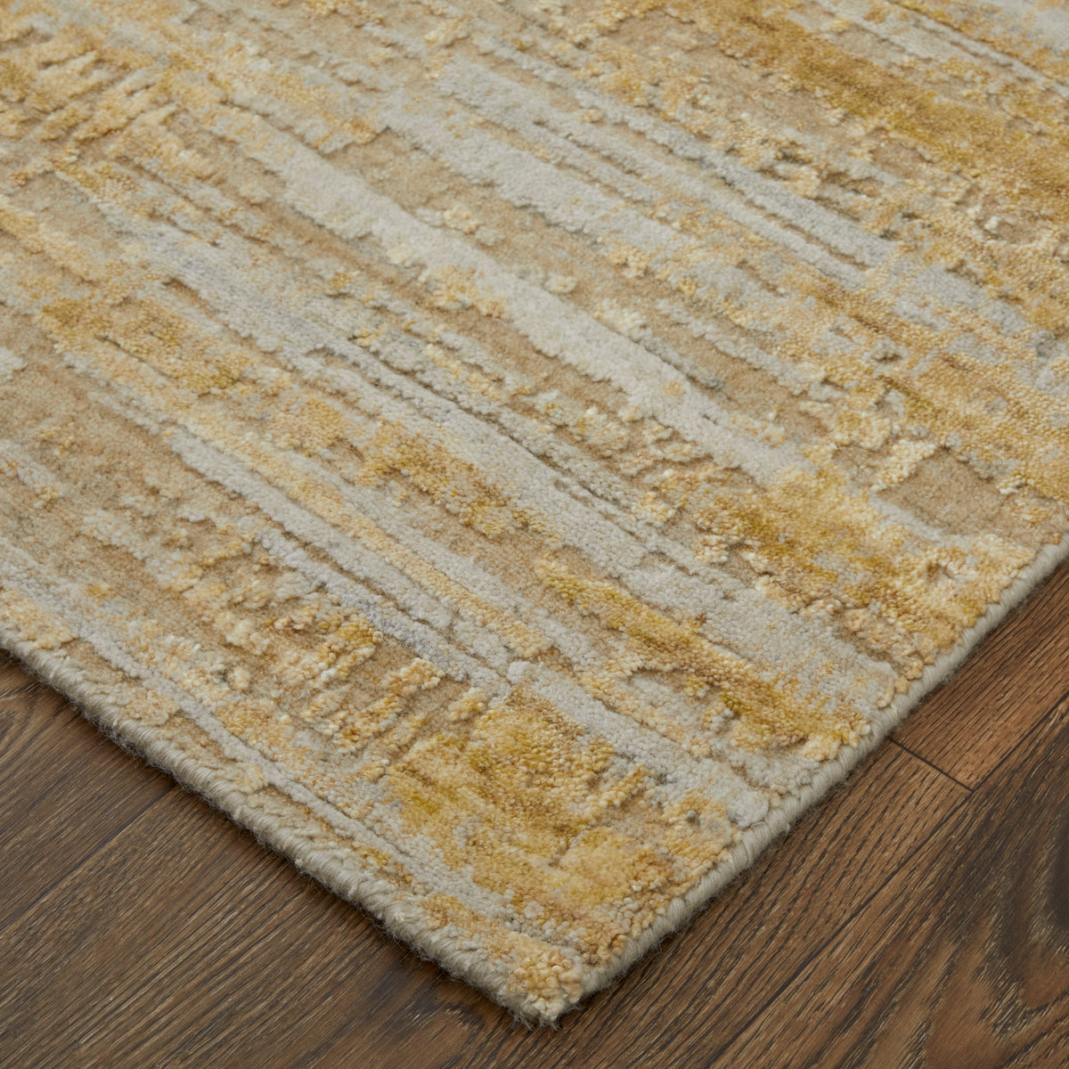 Eastfield Modern Abstract Yellow/Ivory/Gold 69FQ - Feizy Rug