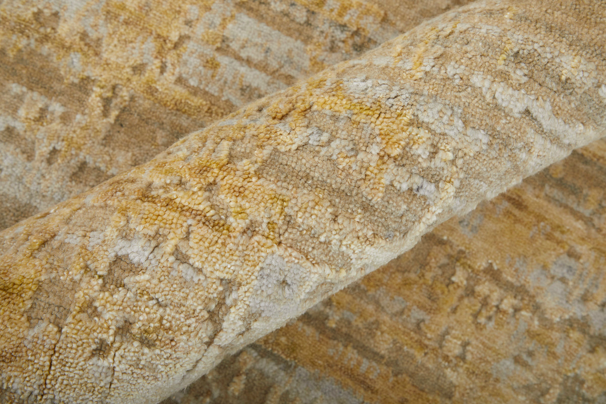 Eastfield Modern Abstract Yellow/Ivory/Gold 69FQ - Feizy Rug