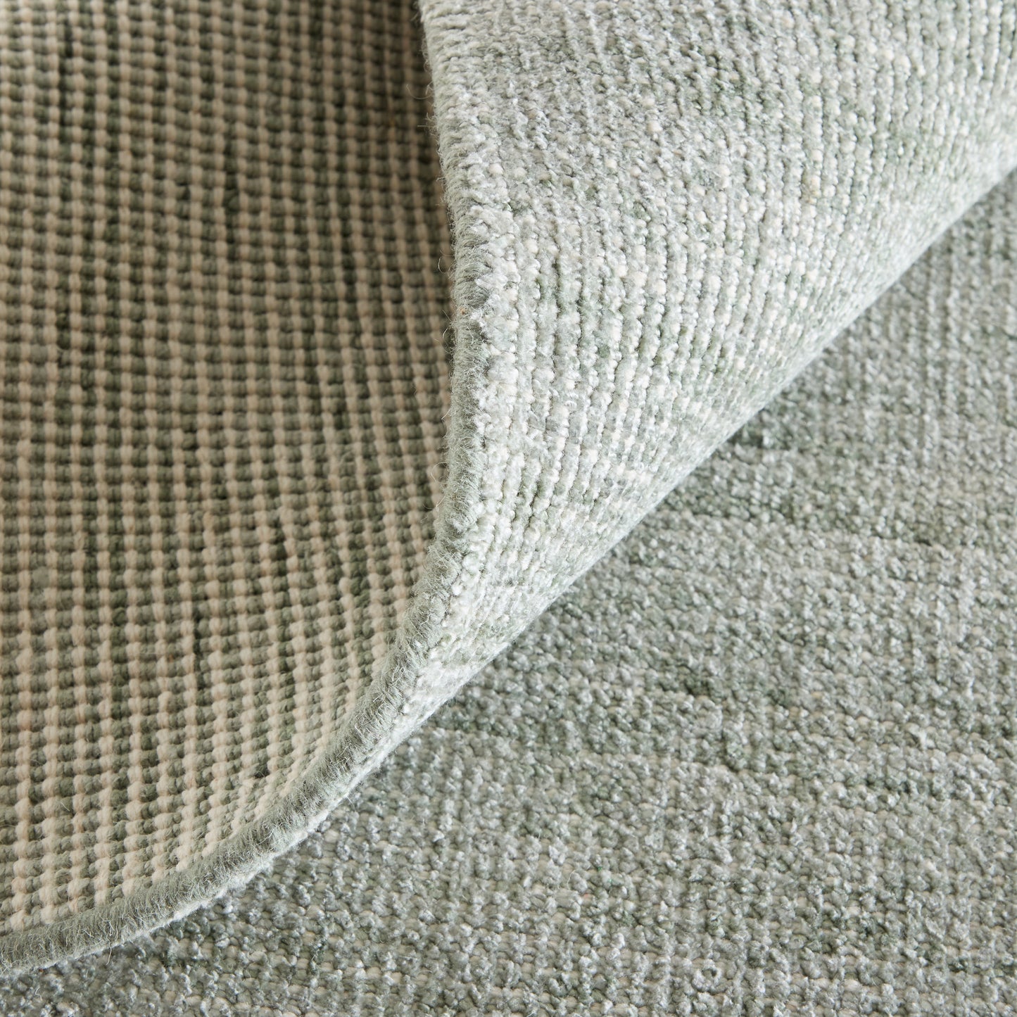 Fleetwood Modern/Casual Solid Green/Ivory - Feizy Rug