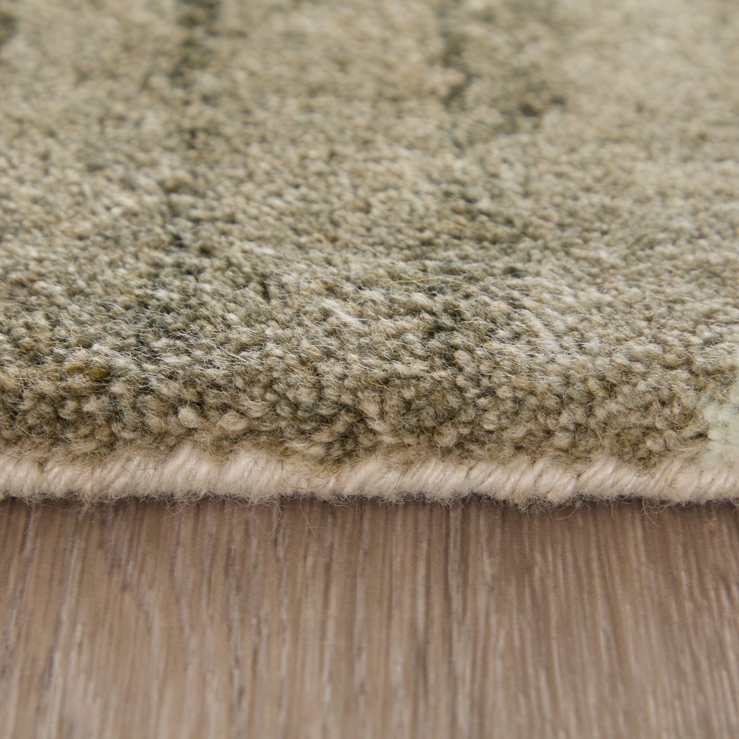 Kendall Modern/Bohemian & Eclectic Abstract/Watercolor Green/Brown/Ivory - Feizy Rug