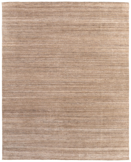 Lakewood Modern/Casual Solid/Distressed/Stripes Tan/Brown/Gray - Feizy Rug