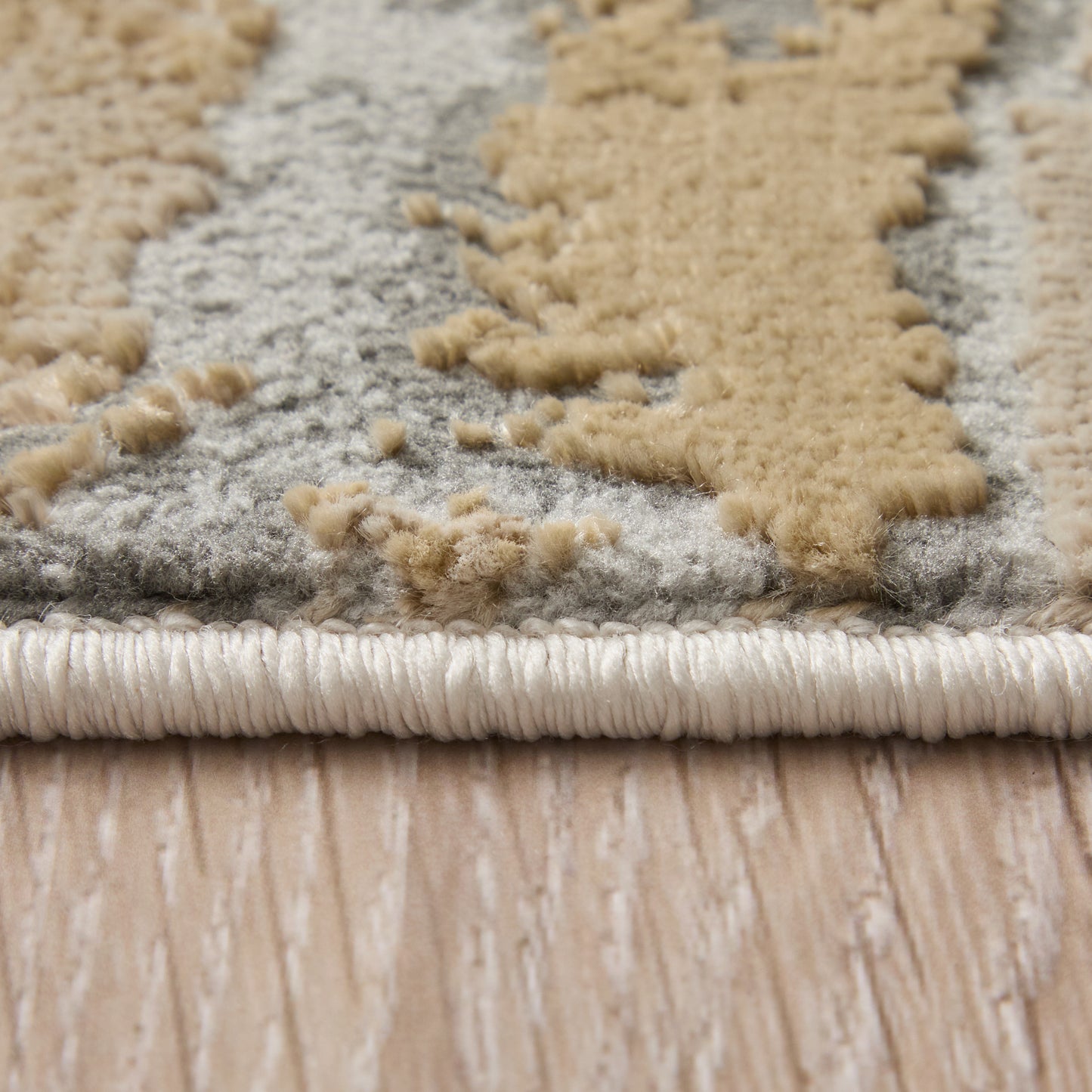 Aura Modern/Casual Gray/Ivory/Gold Area Rug