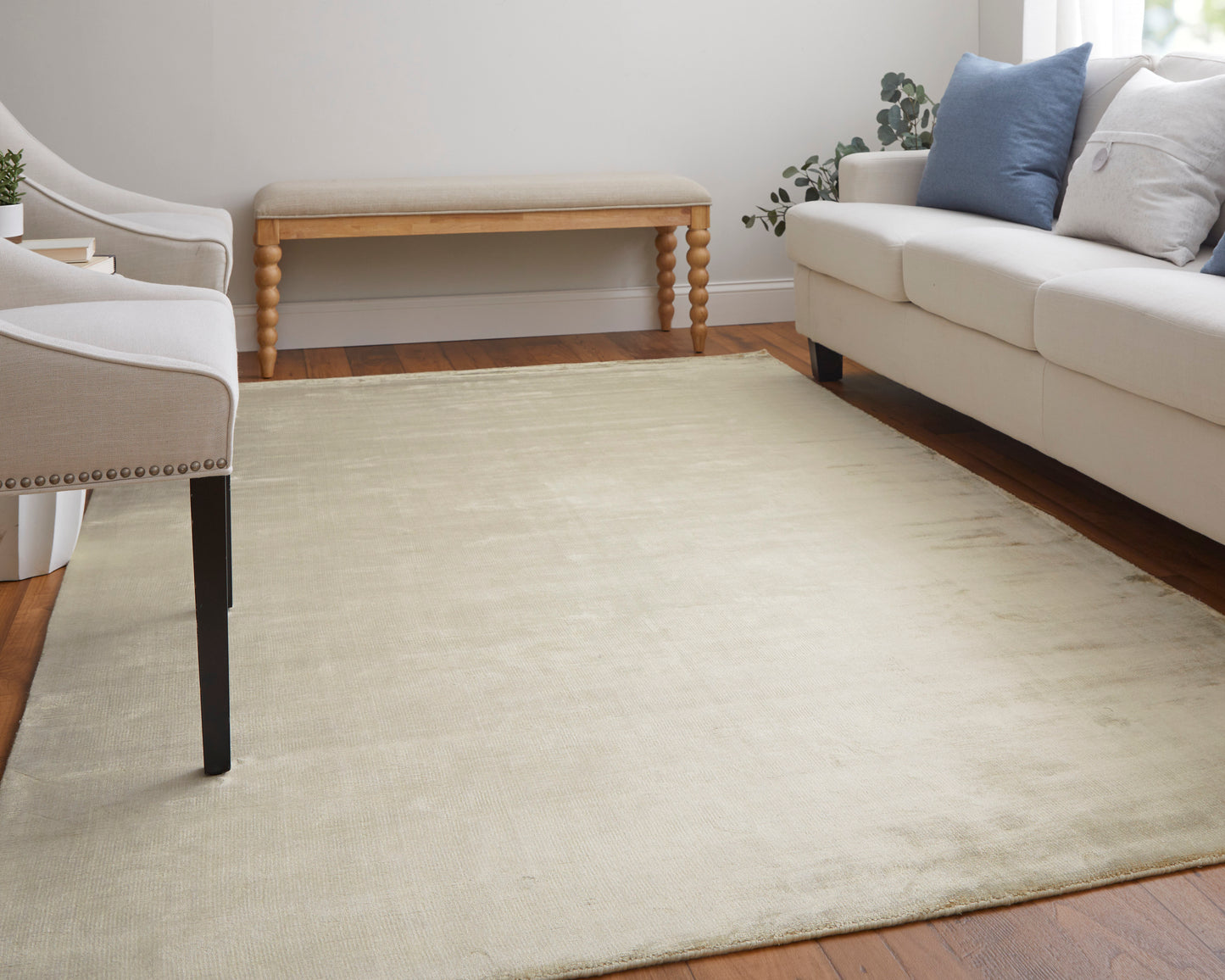 Marlowe Modern/Casual/Industrial Chevron/Abstract/Gradient & Ombre Tan/Blue - Feizy Rug