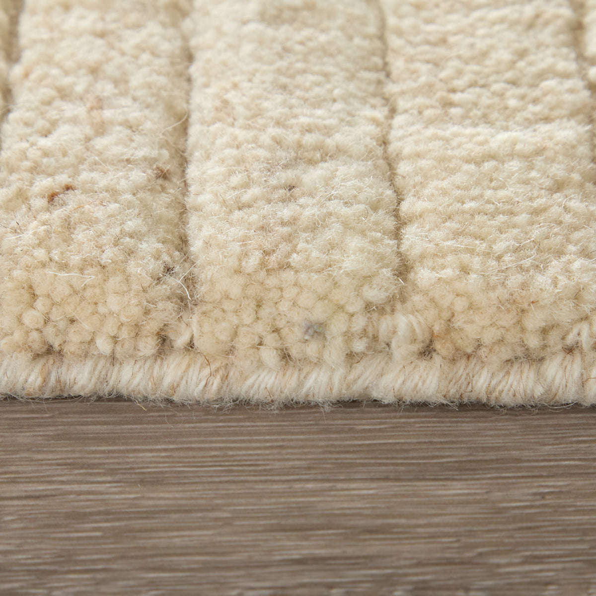 Cornerstone Modern/Casual Solid/Stripes Ivory - Feizy Rug
