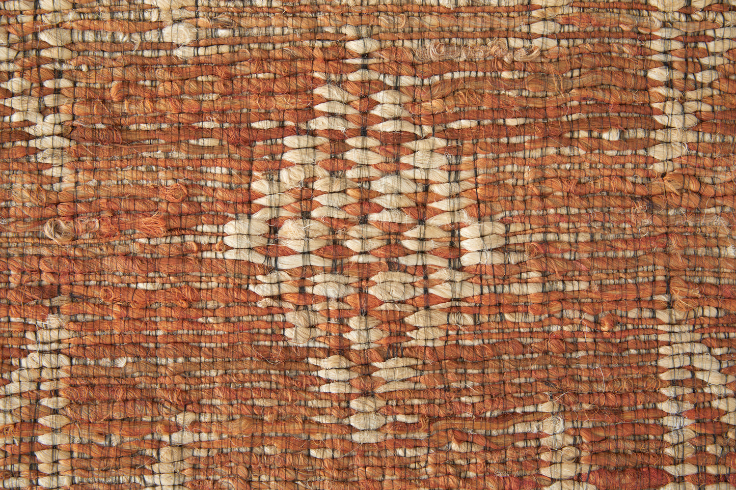 Lilliana Transitional/Global/Bohemian & Eclectic Geometric/Diamond Orange/Ivory/Tan - Feizy Rug