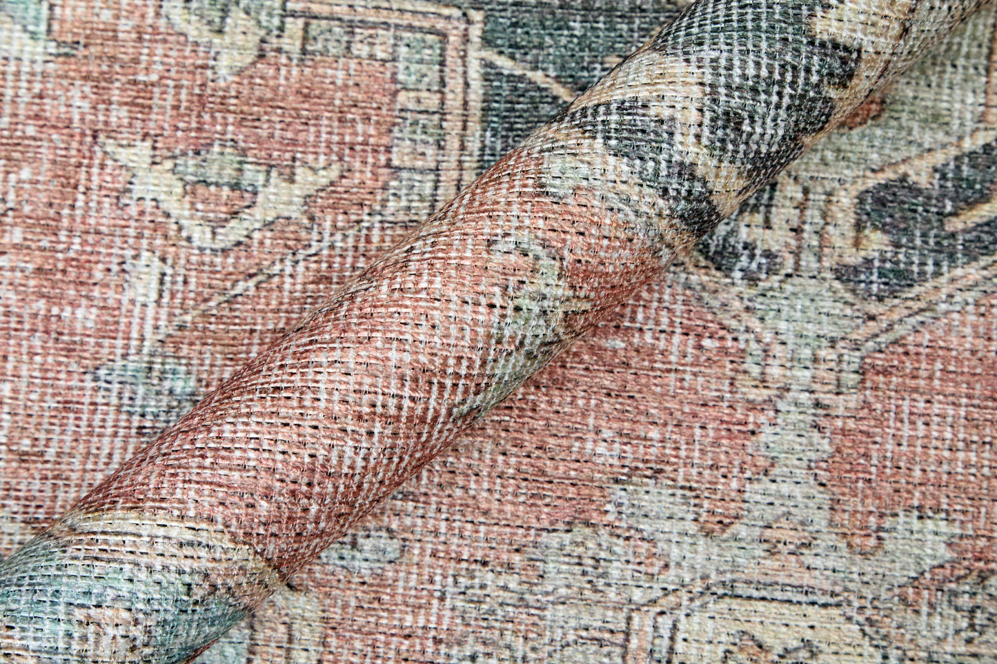Percy Transitional/Bohemian & Eclectic/Classic Medallion/Distressed/Persian Orange/Brown/Taupe - Feizy Rug