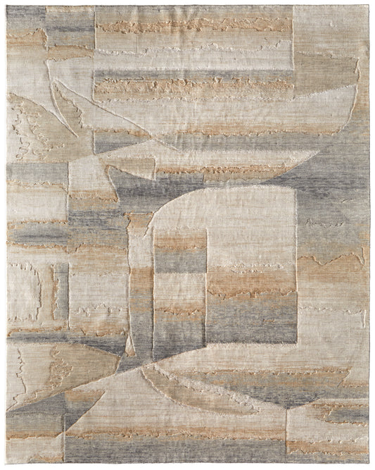 Jaxson Modern/Industrial/Bohemian & Eclectic Abstract/Geometric/Gradient & Ombre Tan/Brown/Gray - Feizy Rug
