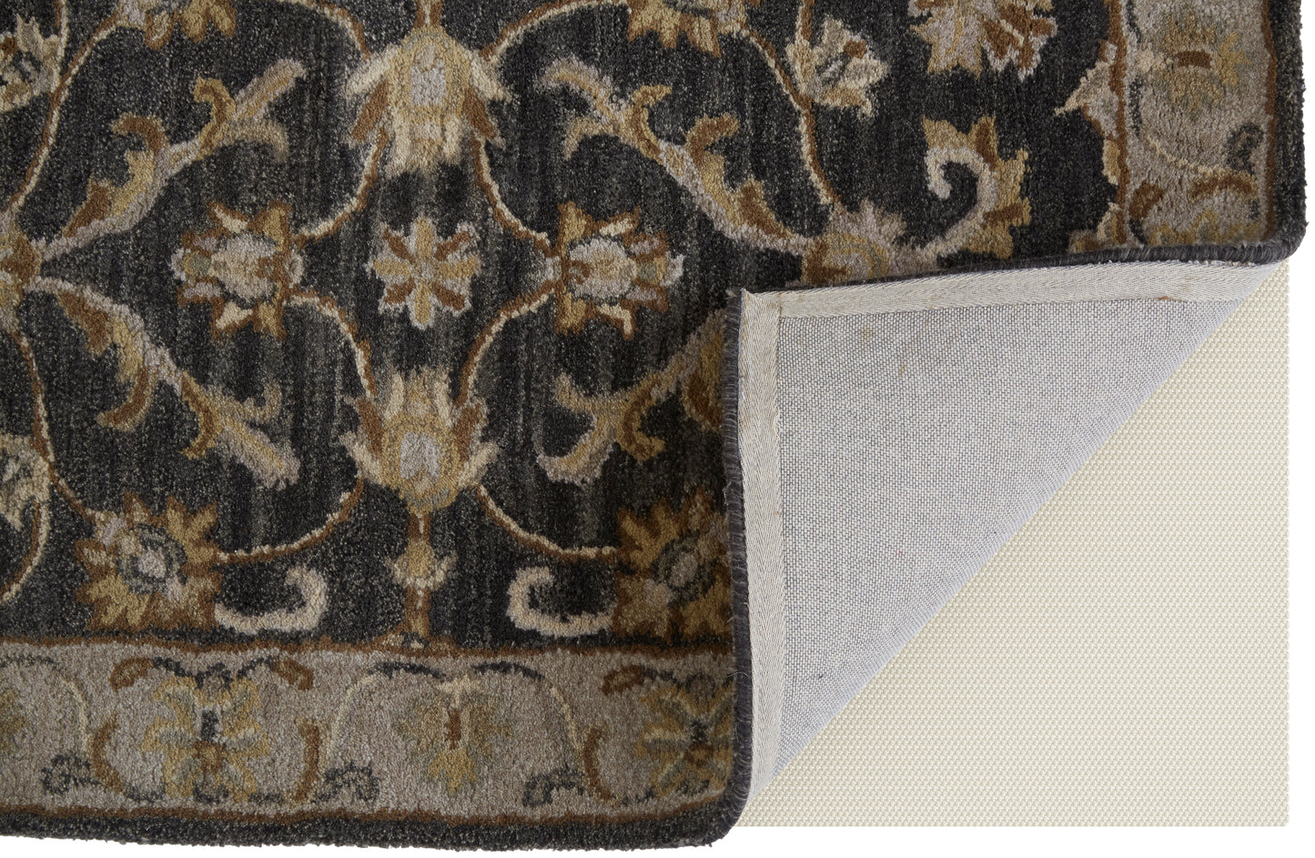 Eaton Traditional/Classic/Persian Oriental/Persian/Bordered Blue/Gray/Taupe - Feizy Rug