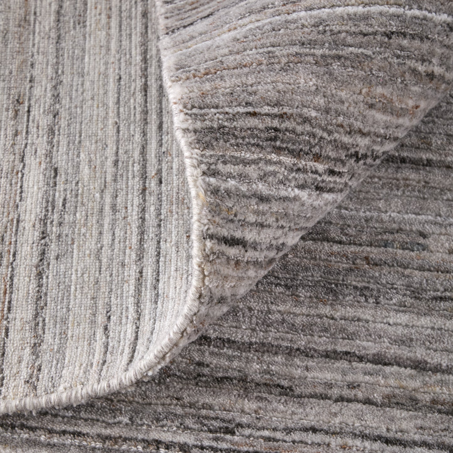 Lakewood Modern/Casual Solid/Distressed/Stripes Gray/Black/Brown - Feizy Rug