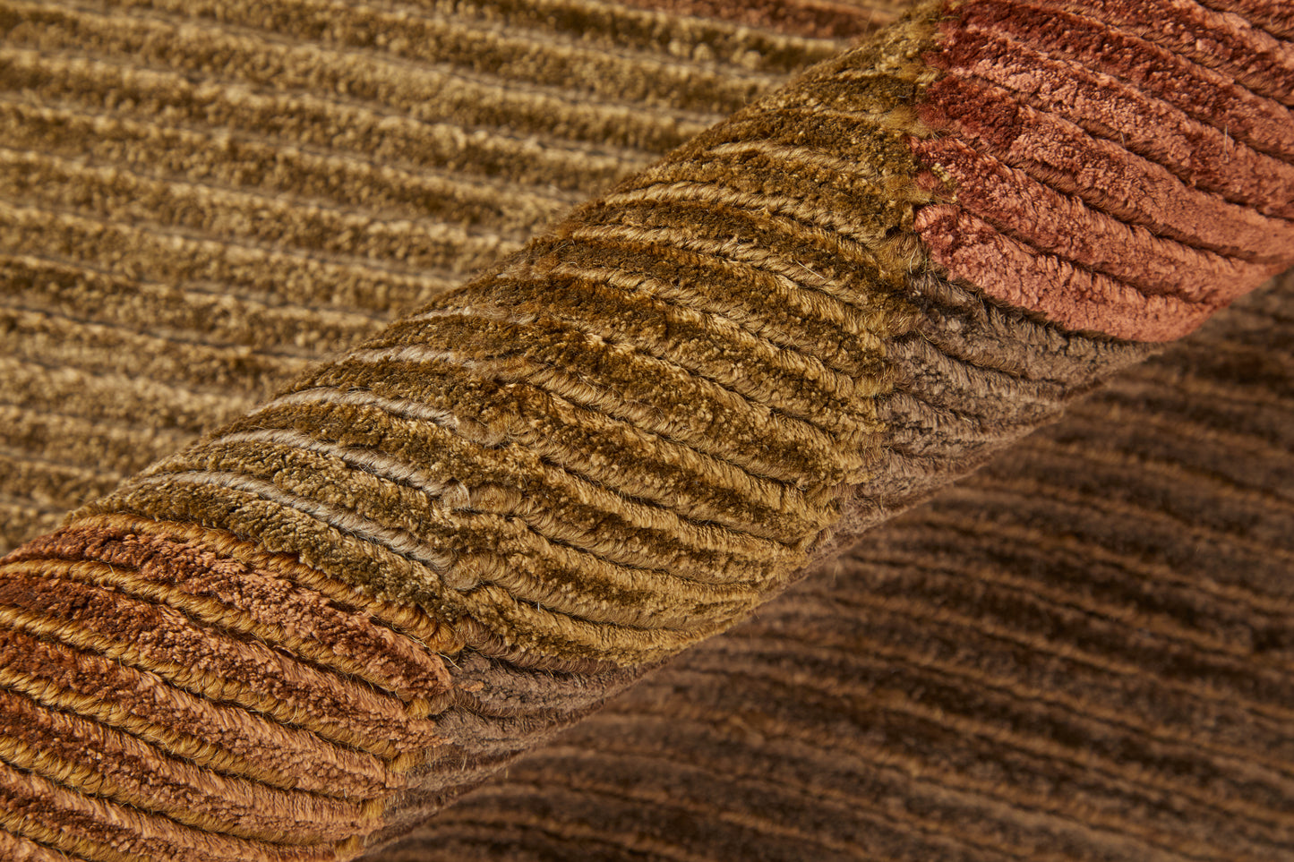 Keystone Transitional/Mid-Century Modern Color Block/Patchwork/Geometric Green/Brown/Orange - Feizy Rug