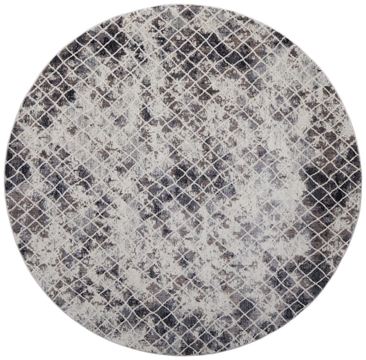 Kano Transitional/Casual/Bohemian & Eclectic Ivory/Gray/Taupe Round Rug  Feizy Rugs LTL,Feizy Rugs,Kano,Ivory/Gray/Taupe,8'9" x 8'9" Round,Round Rug,Polypropylene/Polyester,Transitional/Casual/Bohemian & Eclectic,Turkey