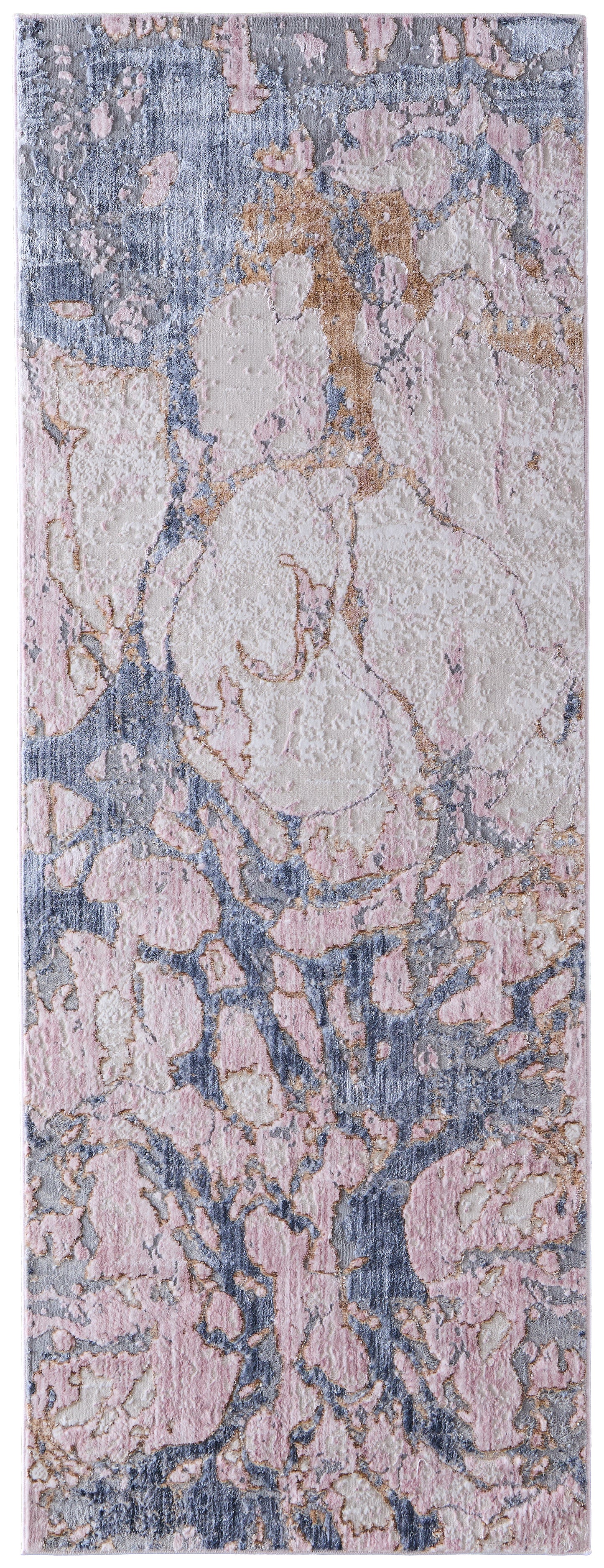 Laina Transitional/Casual Abstract/Watercolor/Distressed Tan/Blue - Feizy Rug