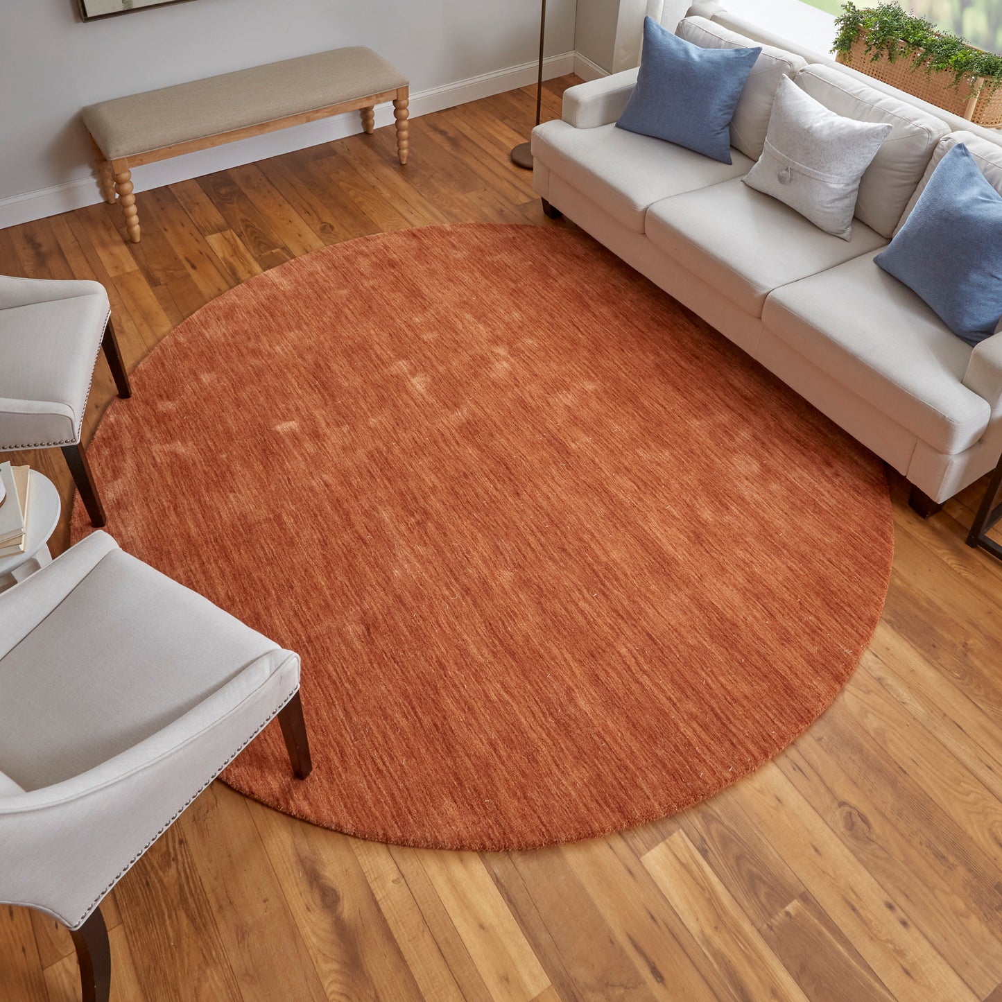 Luna Modern/Casual Solid Orange - Feizy Rug