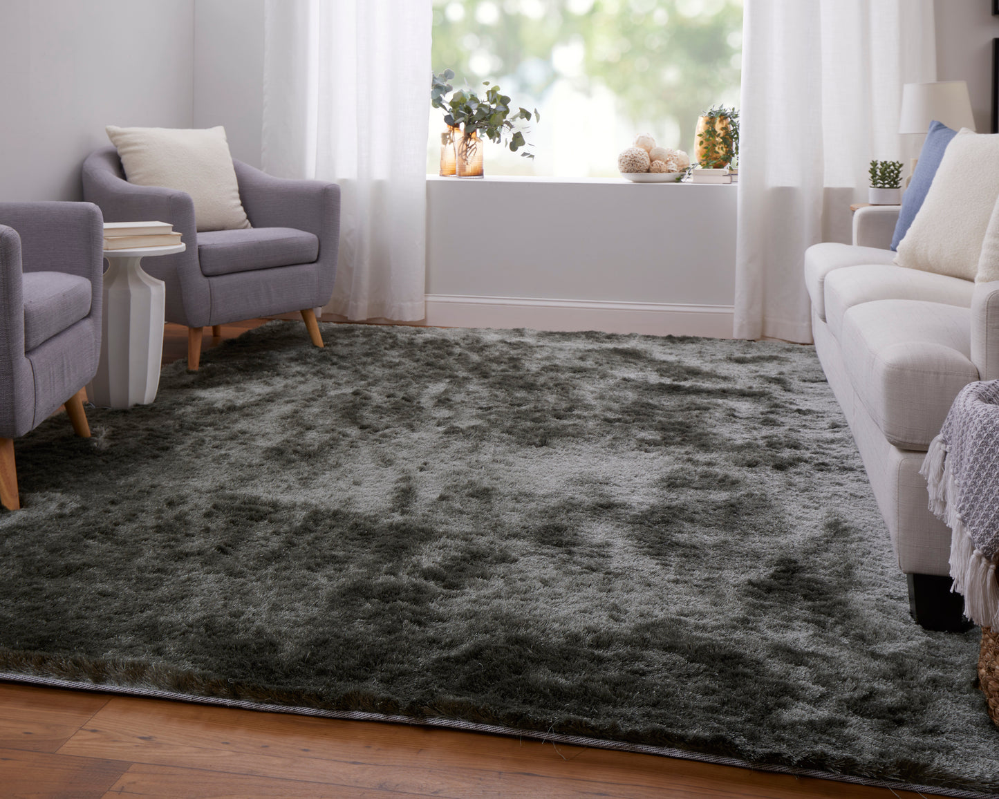 Indochine Modern/Luxury & Glam/Casual Green Area Rug