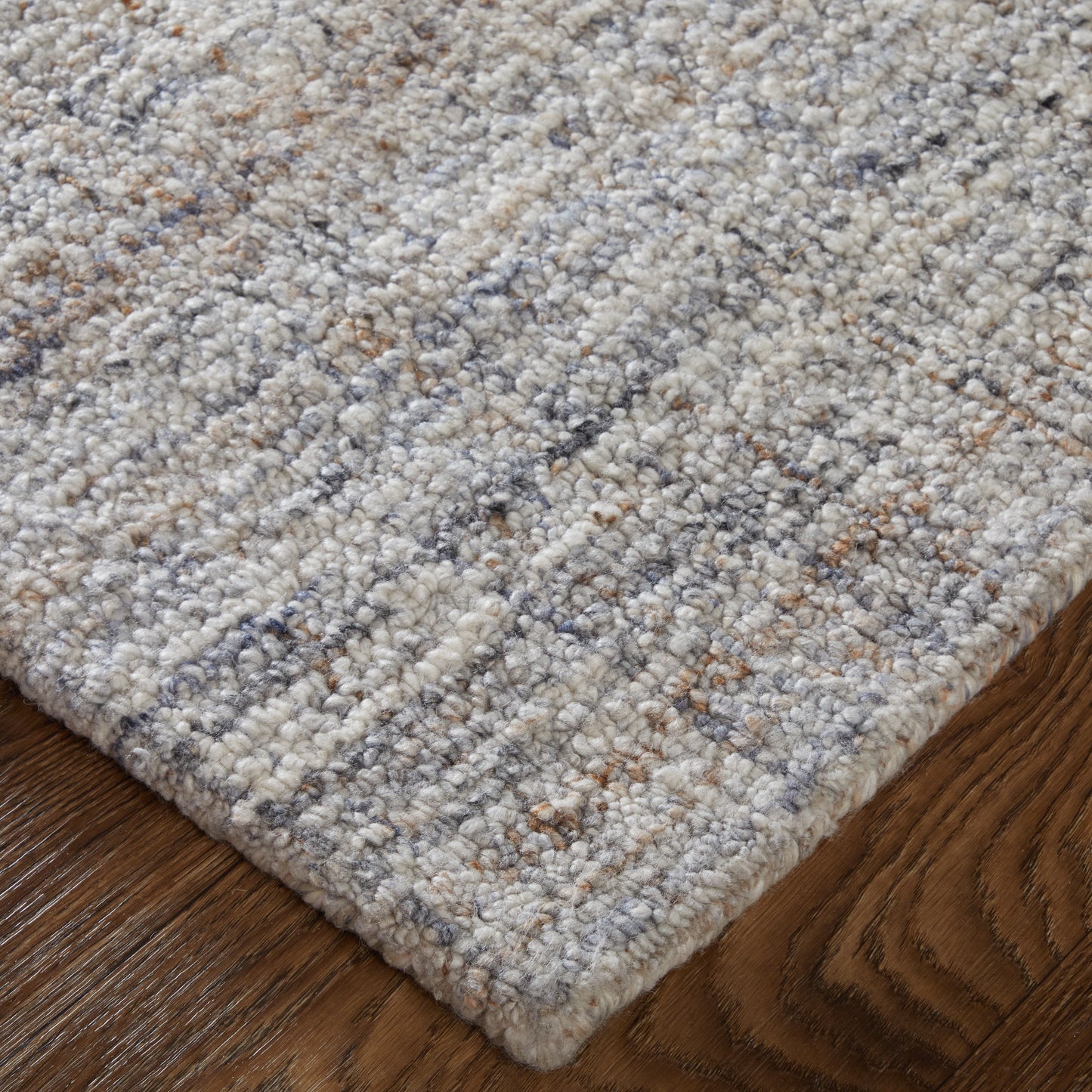 Hoyt Modern/Industrial Distressed/Geometric Gray/Taupe - Feizy Rug