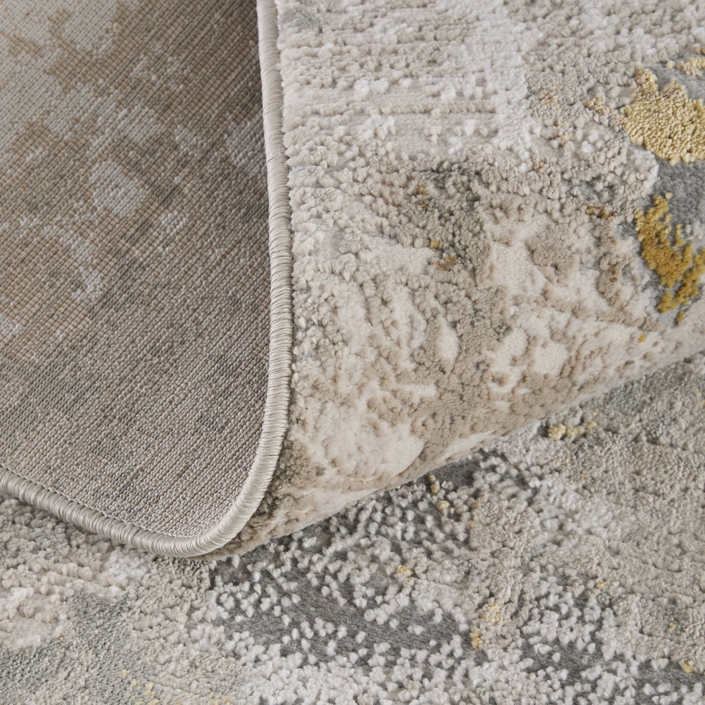 Waldor Modern/Luxury & Glam/Casual Ivory/Gold/Gray Runner  Feizy Rugs Small Parcel,Feizy Rugs,Waldor,Ivory/Gold/Gray,2'10" x 7'10",Runner,Polypropylene/Polyester,Modern/Luxury & Glam/Casual,Turkey