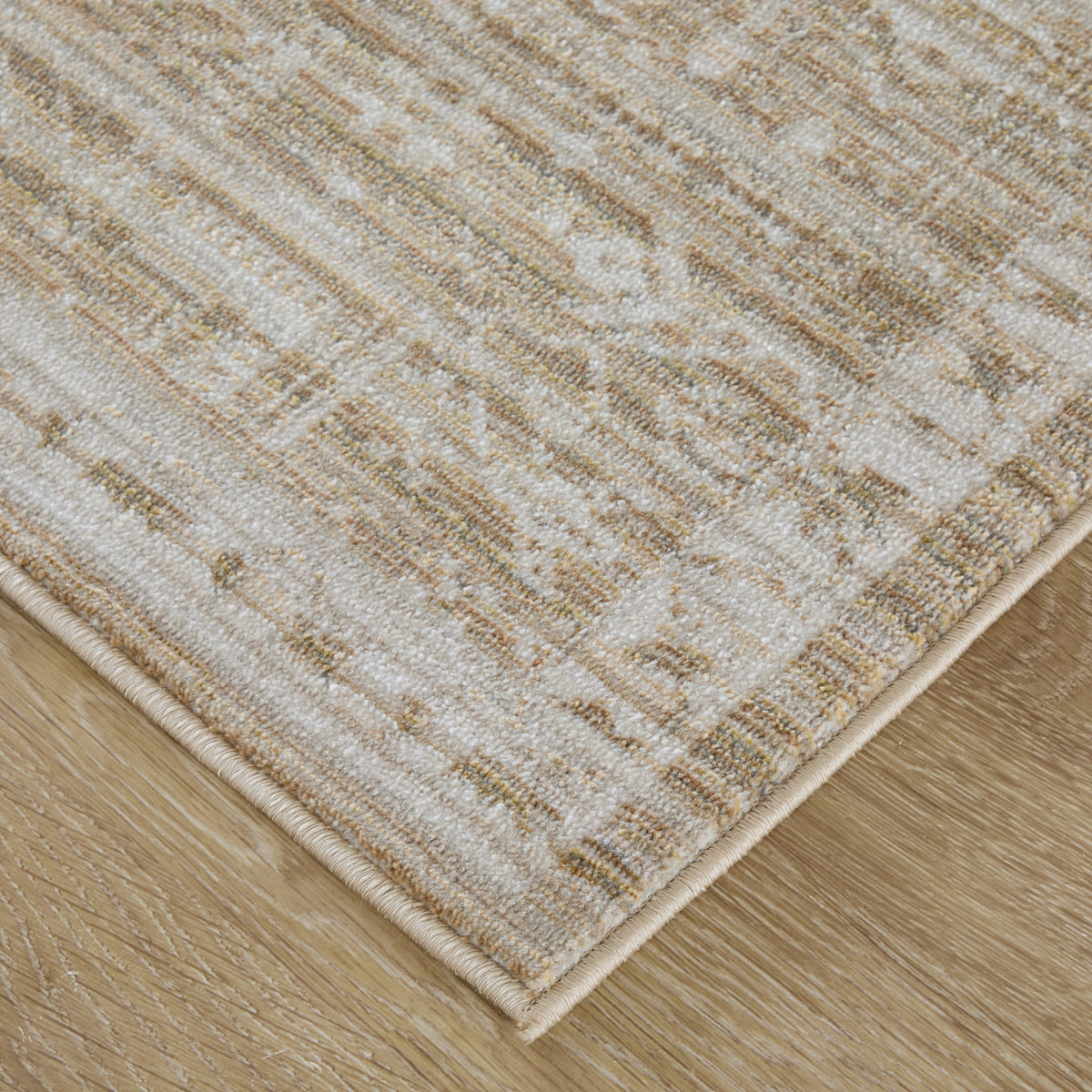 Augustine Traditional/Classic/Vintage Medallion/Bordered/Distressed Tan/Ivory - Feizy Rug