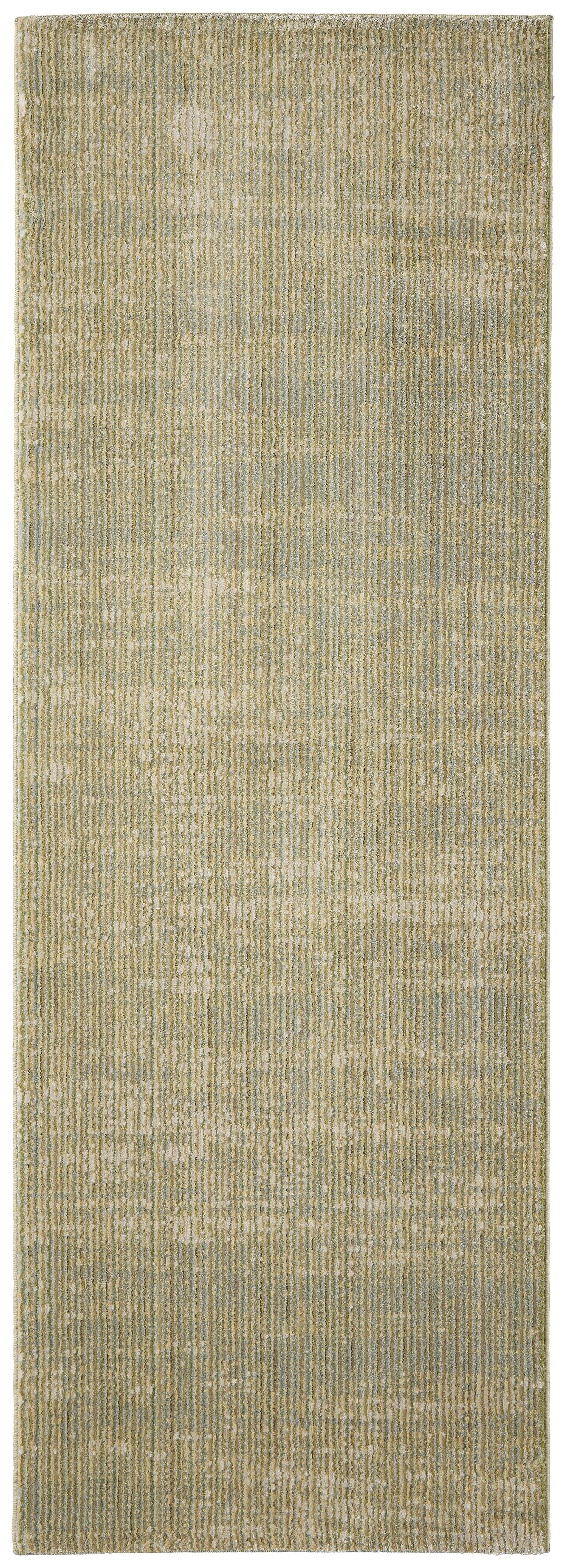 Deja Modern/Casual Solid Green/Tan - Feizy Rug