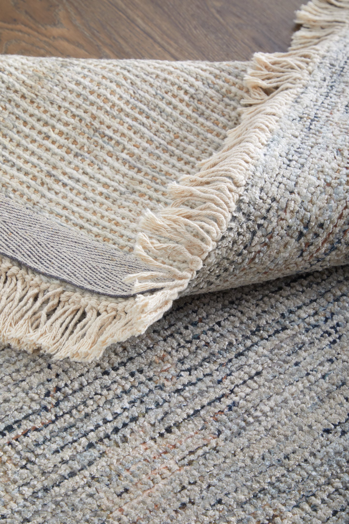 Caldwell Transitional/Bohemian & Eclectic/Casual Distressed/Bordered/Medallion Gray/Blue/Taupe - Feizy Rug