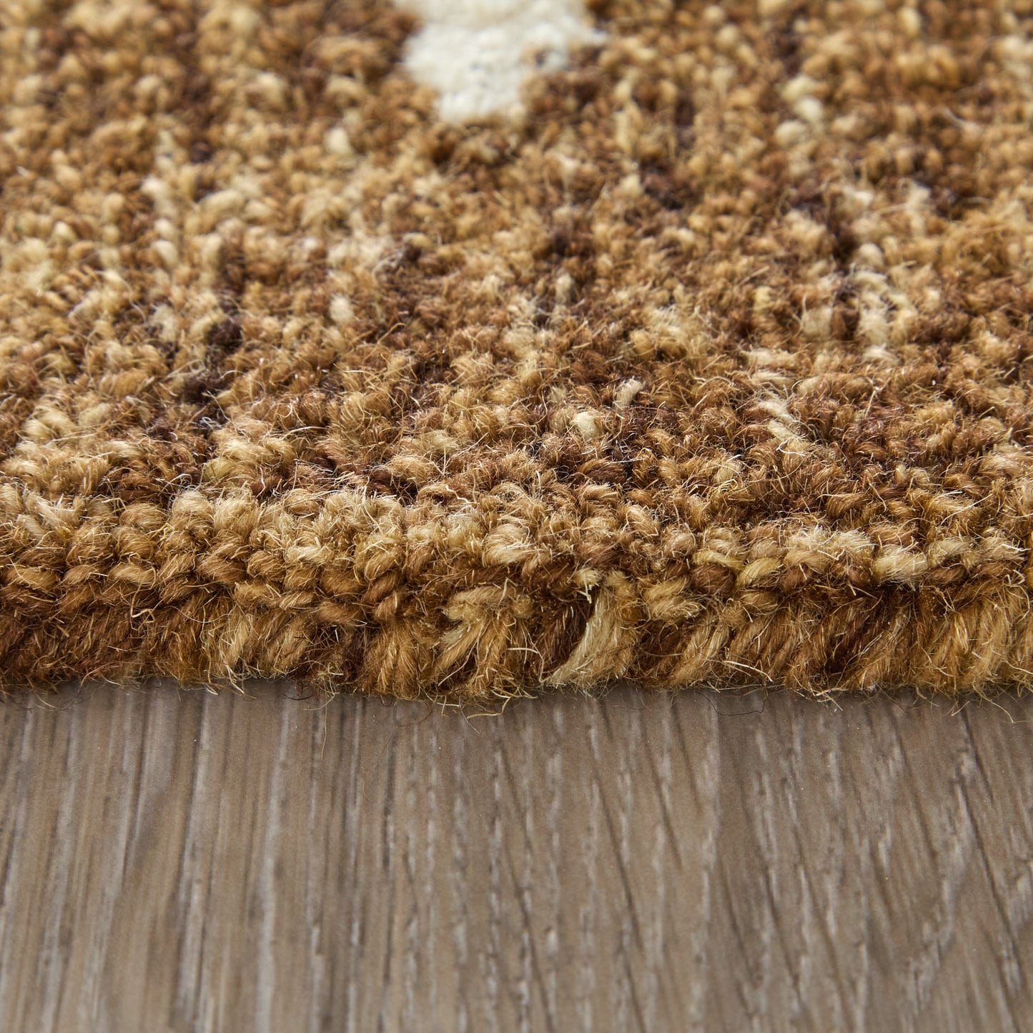 Wallace Transitional/Bohemian & Eclectic/Global Medallion/Diamond Brown/White - Feizy Rug