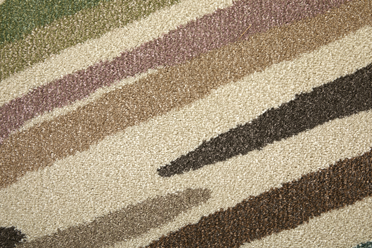 Eden Modern Abstract/Stripes Ivory/Brown/Blue - Feizy Rug
