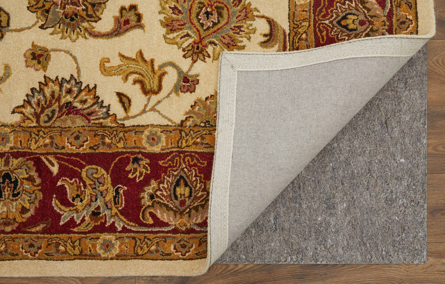 Wagner Traditional/Classic/Vintage Oriental/Persian/Bordered Tan/Gold/Red - Feizy Rug