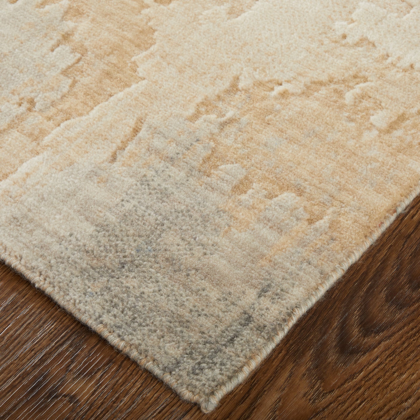 Jaxson Modern/Industrial/Bohemian & Eclectic Abstract/Distressed/Watercolor Tan/Brown/Gray - Feizy Rug