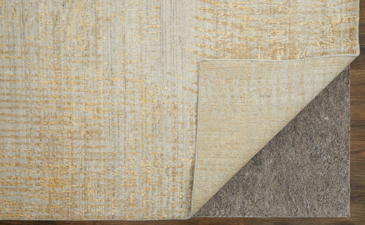 Eastfield Modern Abstract Yellow/Ivory/Gold 69FR - Feizy Rug
