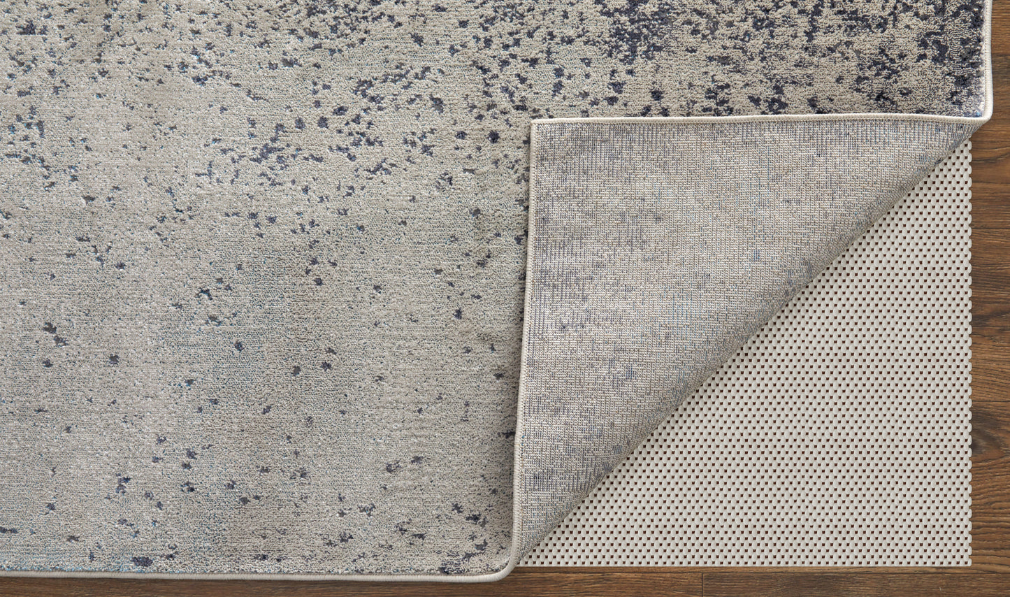 Astra Transitional/Industrial/Casual Abstract/Watercolor Blue/Ivory - Feizy Rug
