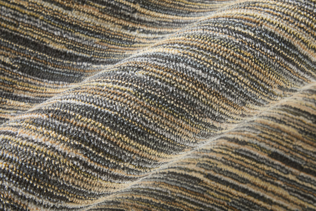 Priestley Modern Solid/Stripes Taupe - Feizy Rug