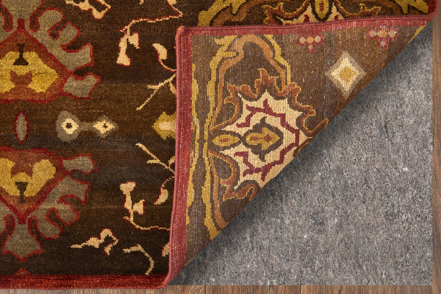 Amzad Transitional/Craftsman/Bohemian & Eclectic Ikat/Damask Brown/Red/Tan - Feizy Rug