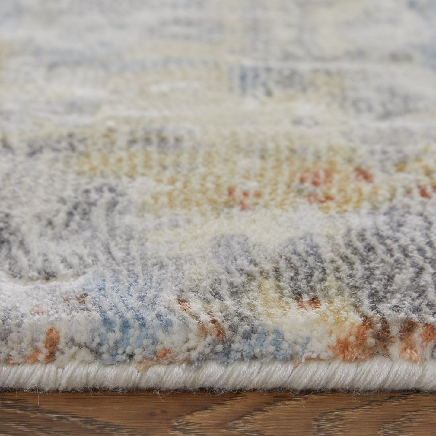 Braden Modern/Industrial/Casual Abstract/Watercolor Gray/Orange/Tan - Feizy Rug