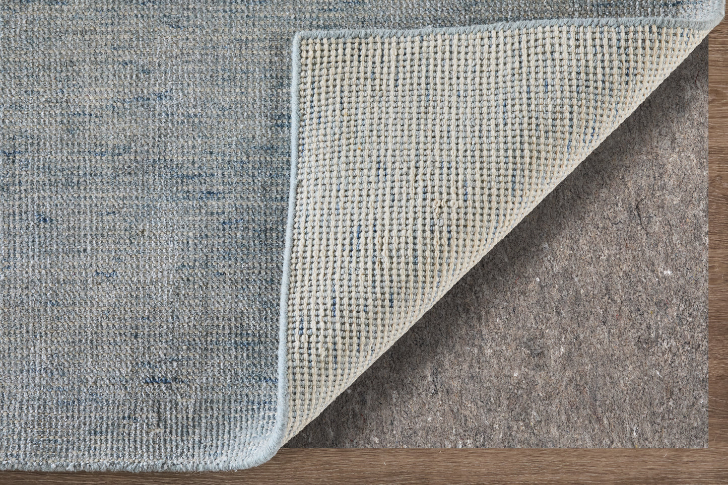Fleetwood Modern/Casual Solid Gray/Ivory - Feizy Rug