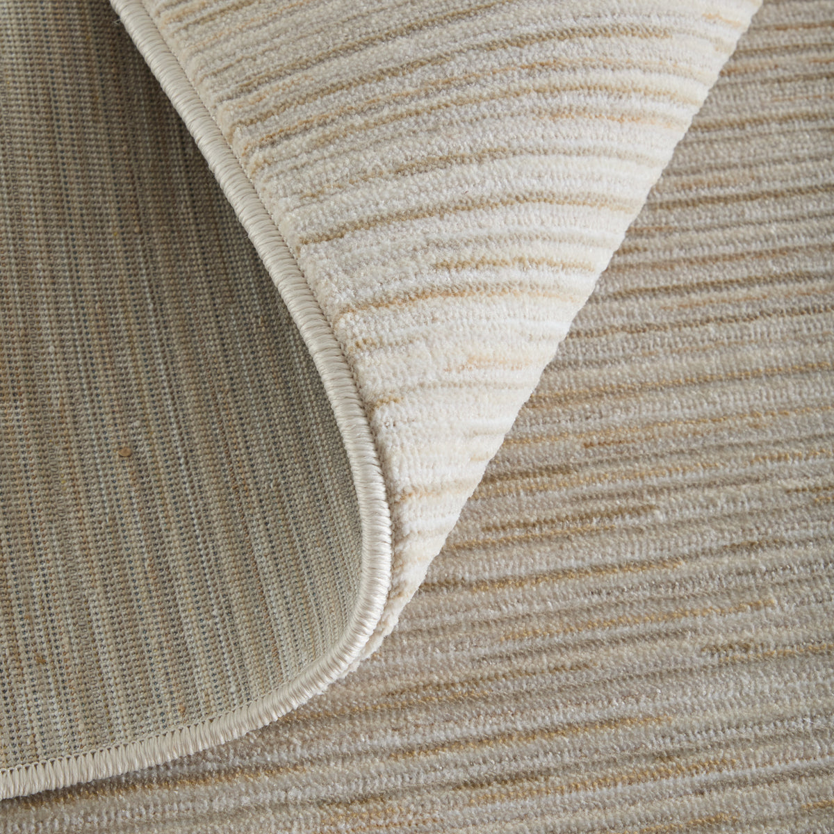 Priestley Modern Solid/Stripes Ivory - Feizy Rug