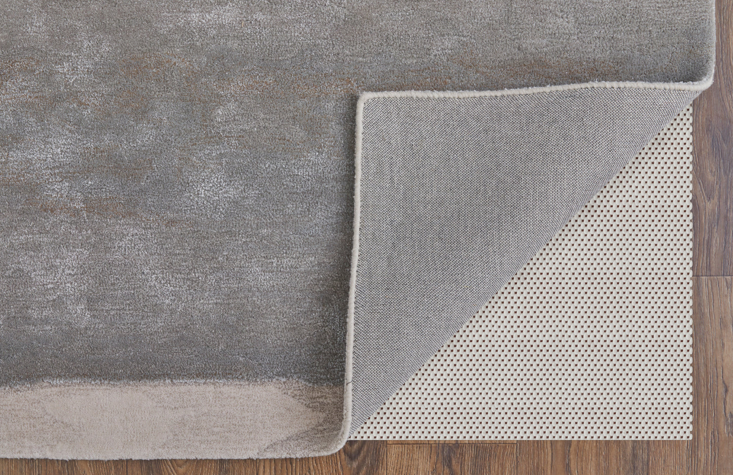 Anya Transitional/Industrial/Casual Abstract/Watercolor Ivory/Gray - Feizy Rug