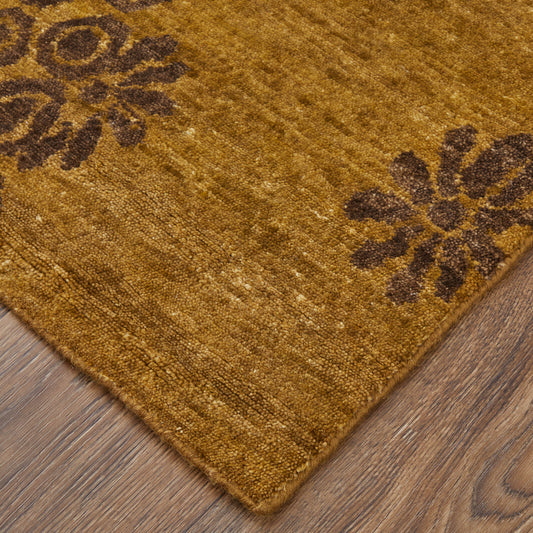 Cordonnet Transitional/Casual Floral & Botanical Green/Brown/Orange - Feizy Rug