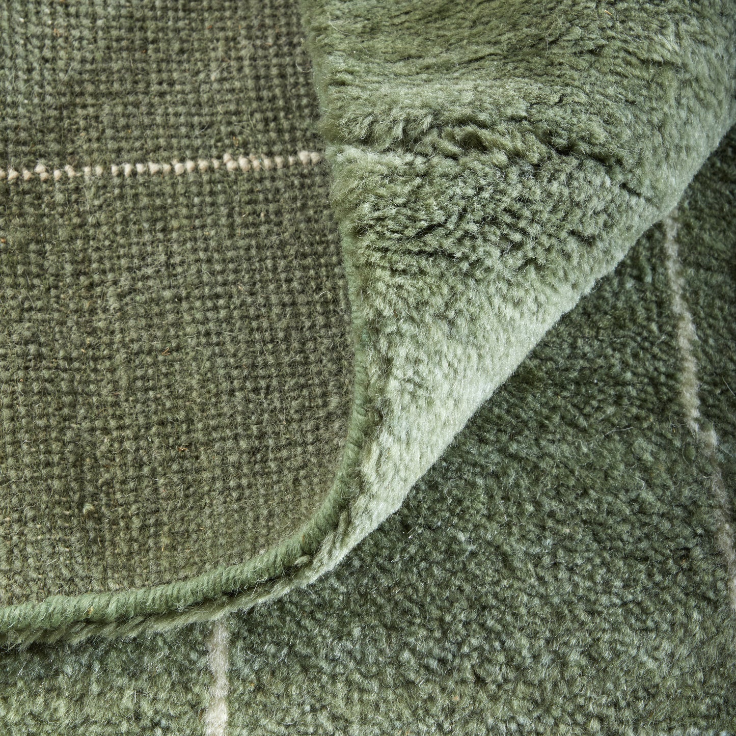 Agape Modern/Bohemian & Eclectic Abstract/Geometric Green/Ivory - Feizy Rug