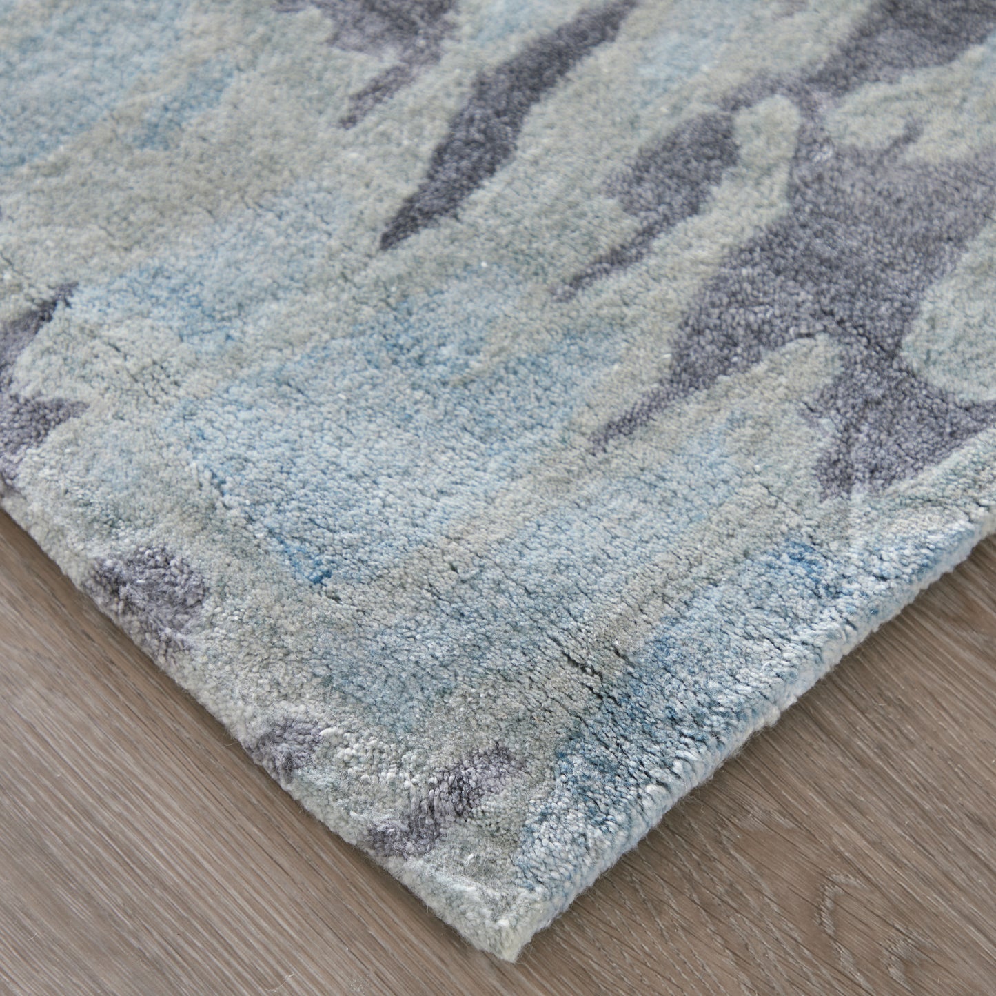Dryden Transitional/Industrial/Luxury & Glam Abstract/Watercolor Blue/Green/Gray - Feizy Rug