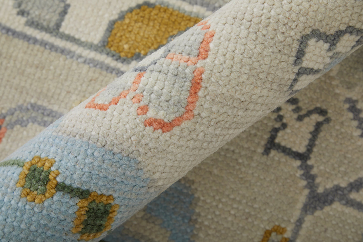 Karina Transitional/Craftsman/Casual Floral & Botanical/Scroll/Bordered Ivory/Gold/Green - Feizy Rug