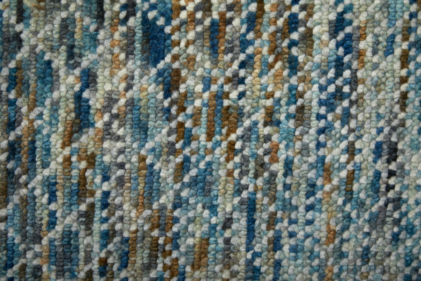 Branson Transitional/Casual/Scandinavian Solid/Geometric Blue/Ivory/Brown - Feizy Rug