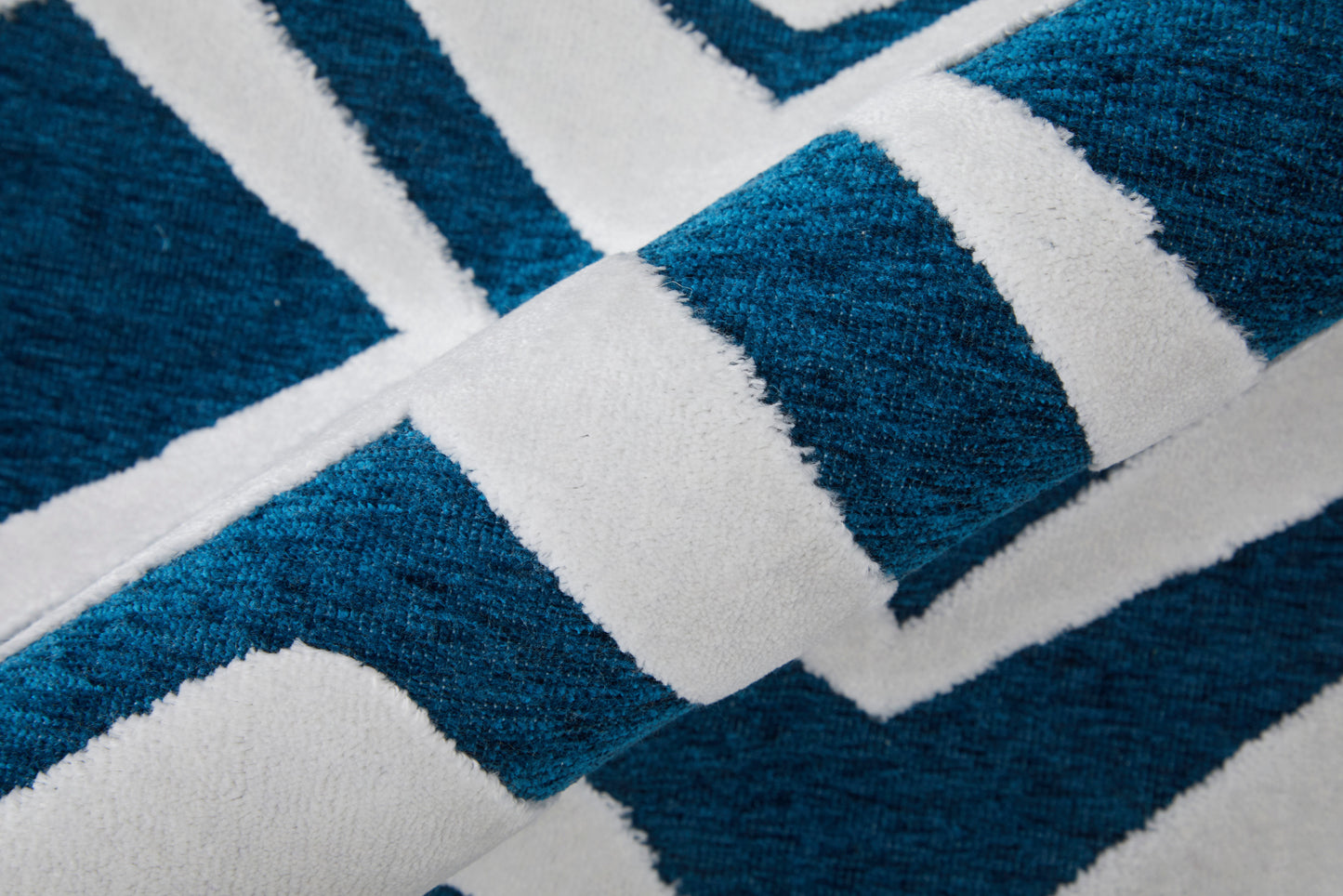 Saphir Mira Modern/Global Diamond Blue/Green/White - Feizy Rug