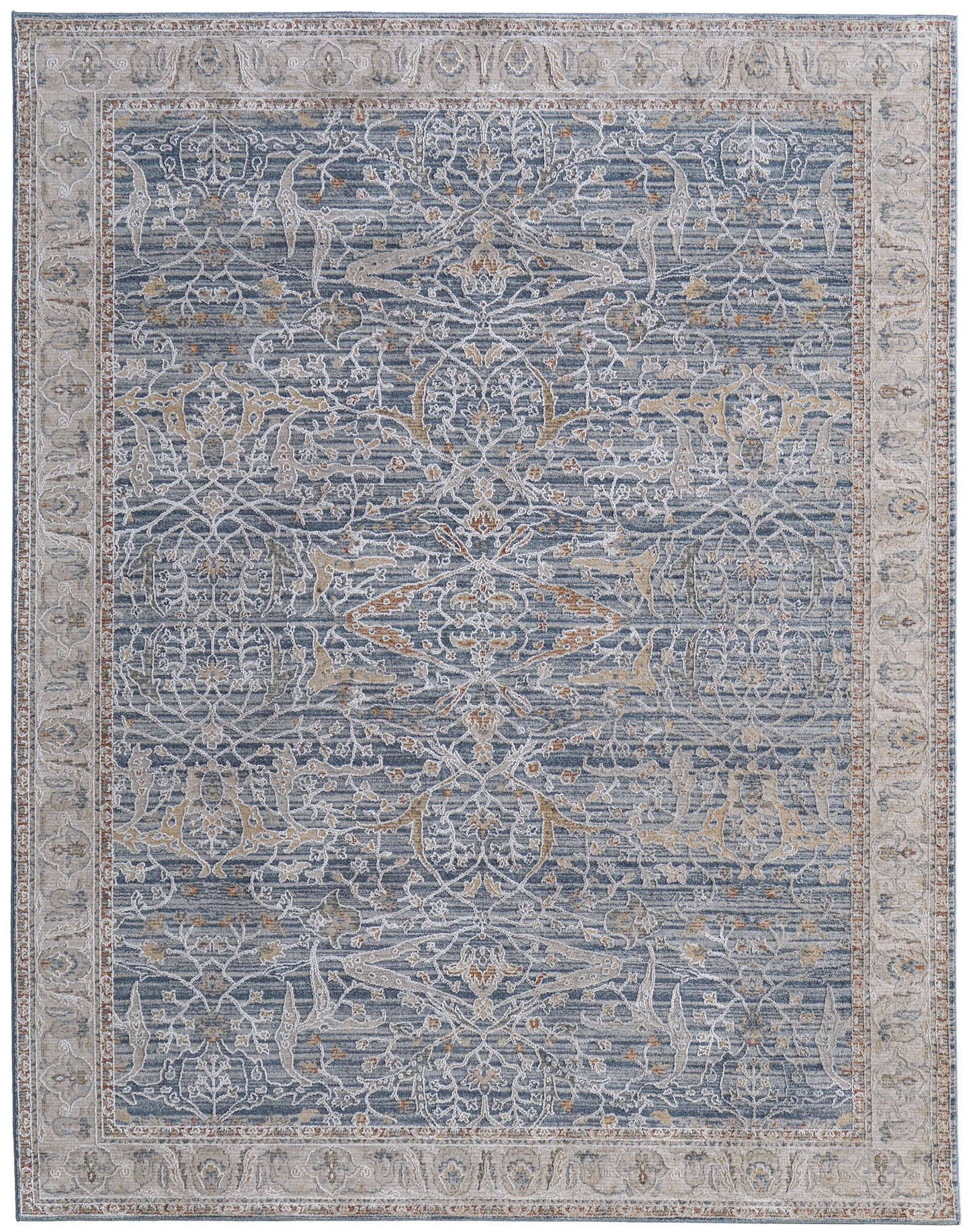 Pasha Transitional/Bohemian & Eclectic/Craftsman Blue/Taupe/Ivory Accent Rug  Feizy Rugs Small Parcel,Feizy Rugs,Pasha,Blue/Taupe/Ivory,2' x 3',Accent Rug,Polyester,Transitional/Bohemian & Eclectic/Craftsman,Turkey