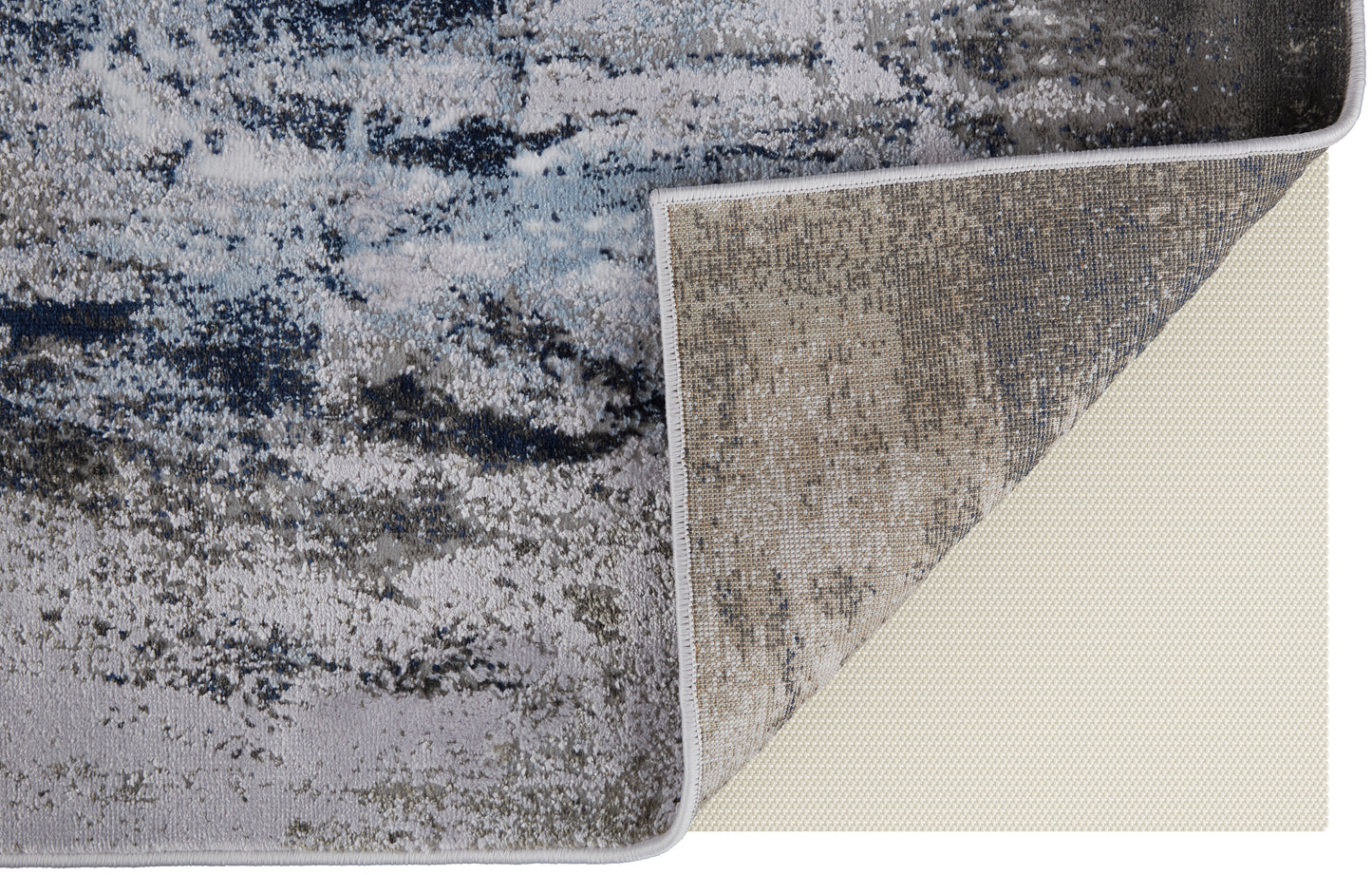 Gaspar Modern/Industrial/Luxury & Glam Abstract/Gradient & Ombre Blue/Gray/White - Feizy Rug