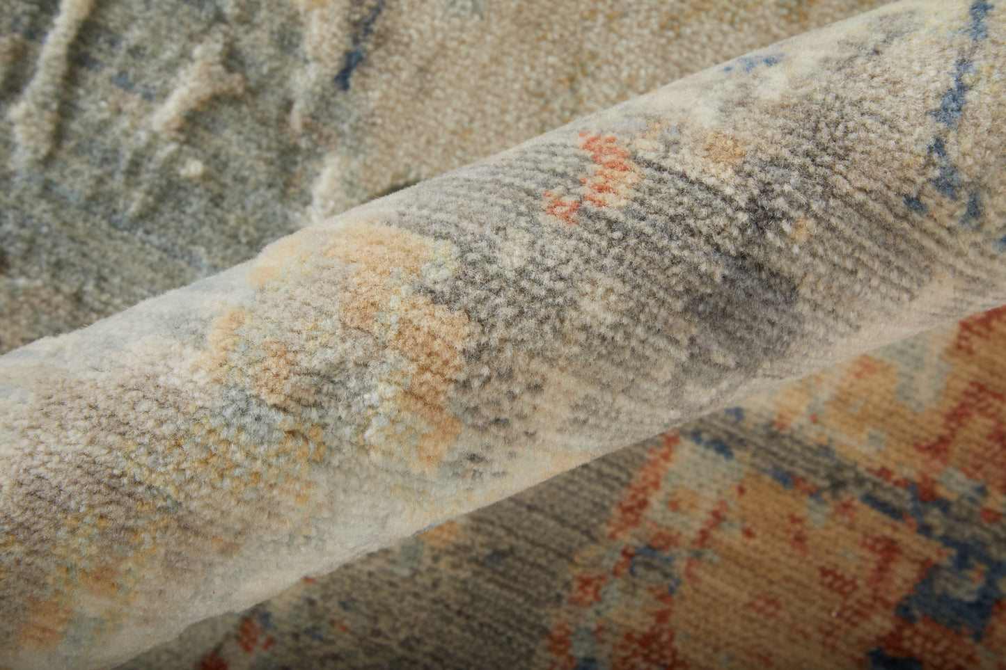 Jaxson Modern/Industrial/Bohemian & Eclectic Gray/Orange/Ivory Accent Rug