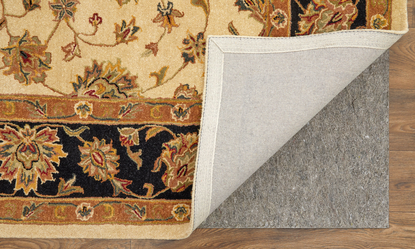 Wagner Traditional/Classic/Vintage Oriental/Persian/Bordered Tan/Brown/Black - Feizy Rug