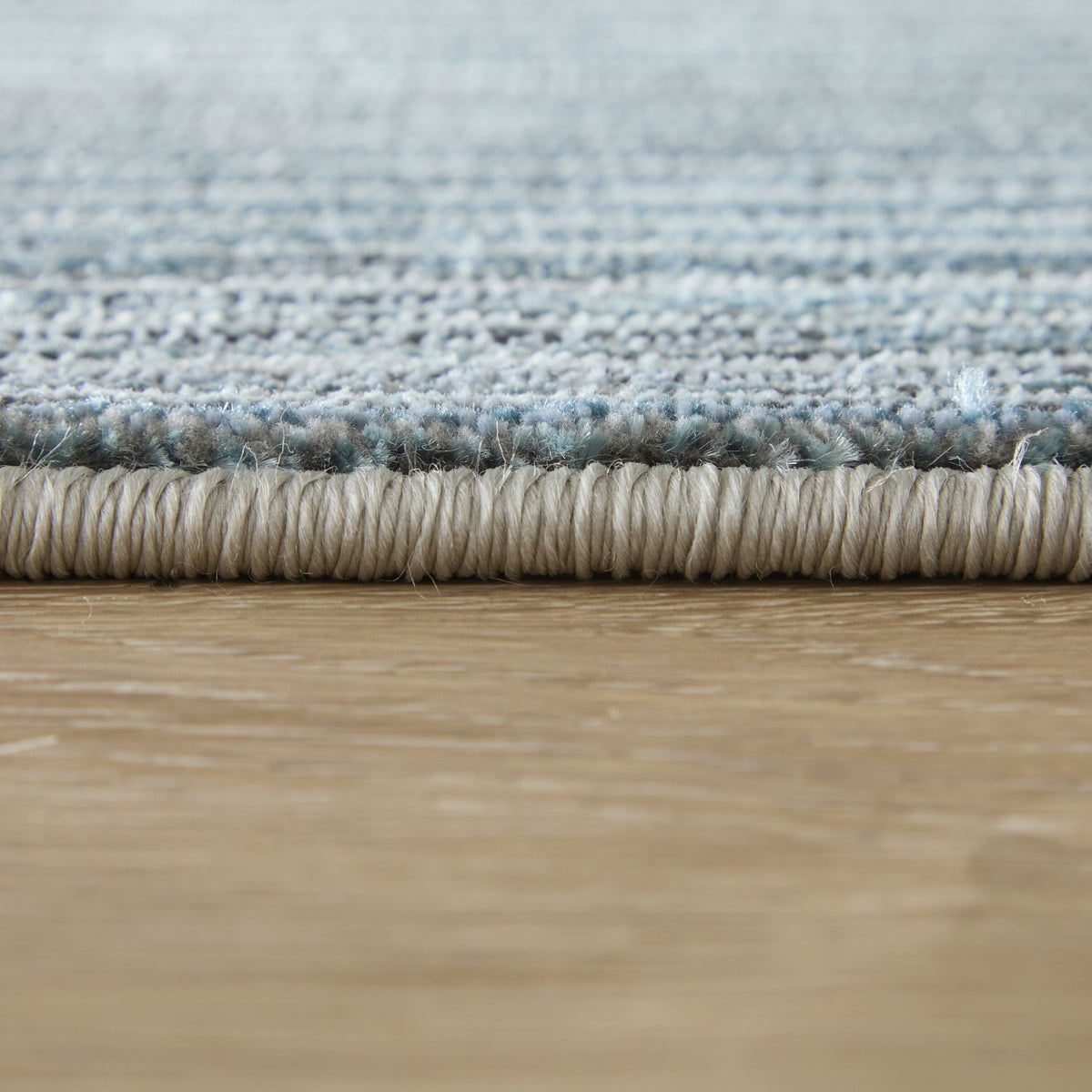 Priestley Modern Solid/Stripes Blue - Feizy Rug