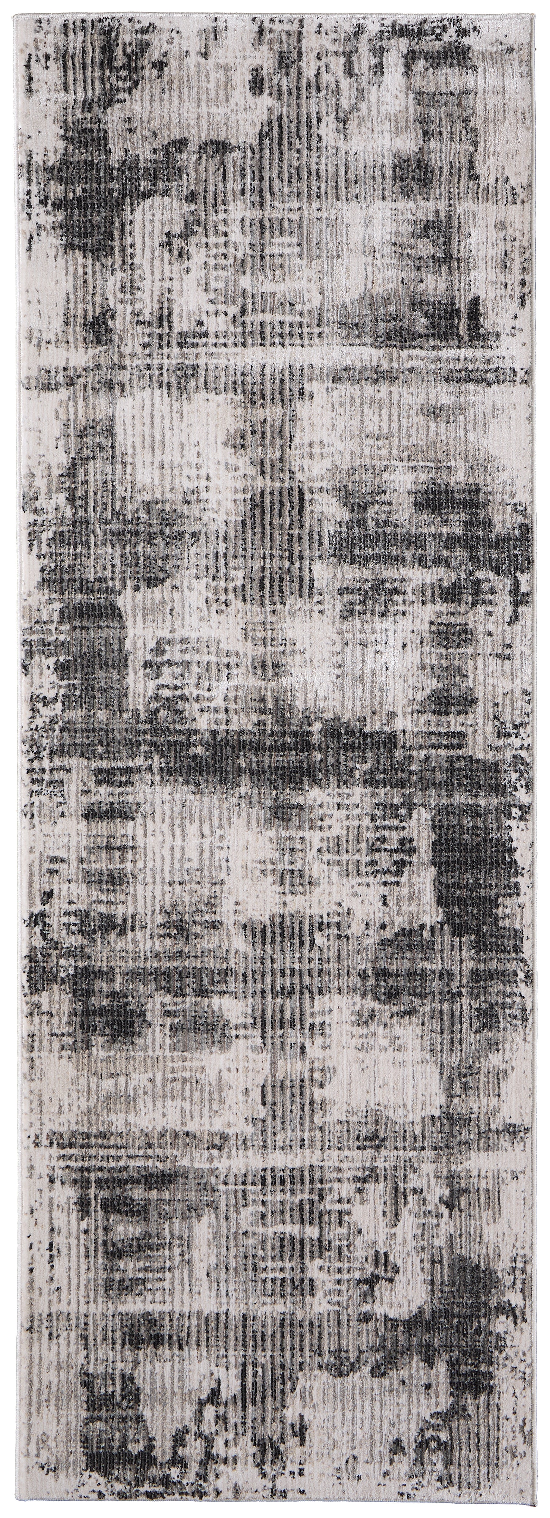 Sonora Modern/Industrial/Bohemian & Eclectic Gray/Ivory Runner Feizy R ...