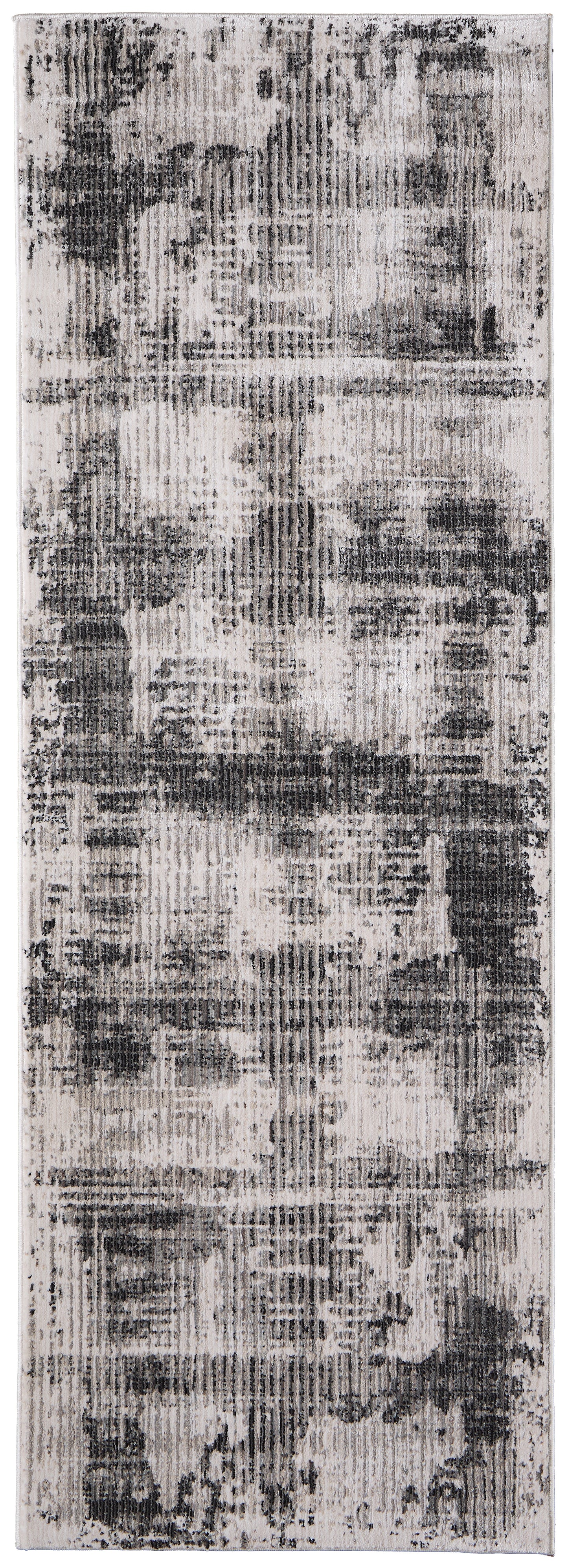 Sonora Modern/Industrial/Bohemian & Eclectic Gray/Ivory Runner  Feizy Rugs Small Parcel,Feizy Rugs,Sonora,Gray/Ivory,2'6" x 7'3",Runner,Polypropylene/Polyester/Viscose,Modern/Industrial/Bohemian & Eclectic,Turkey